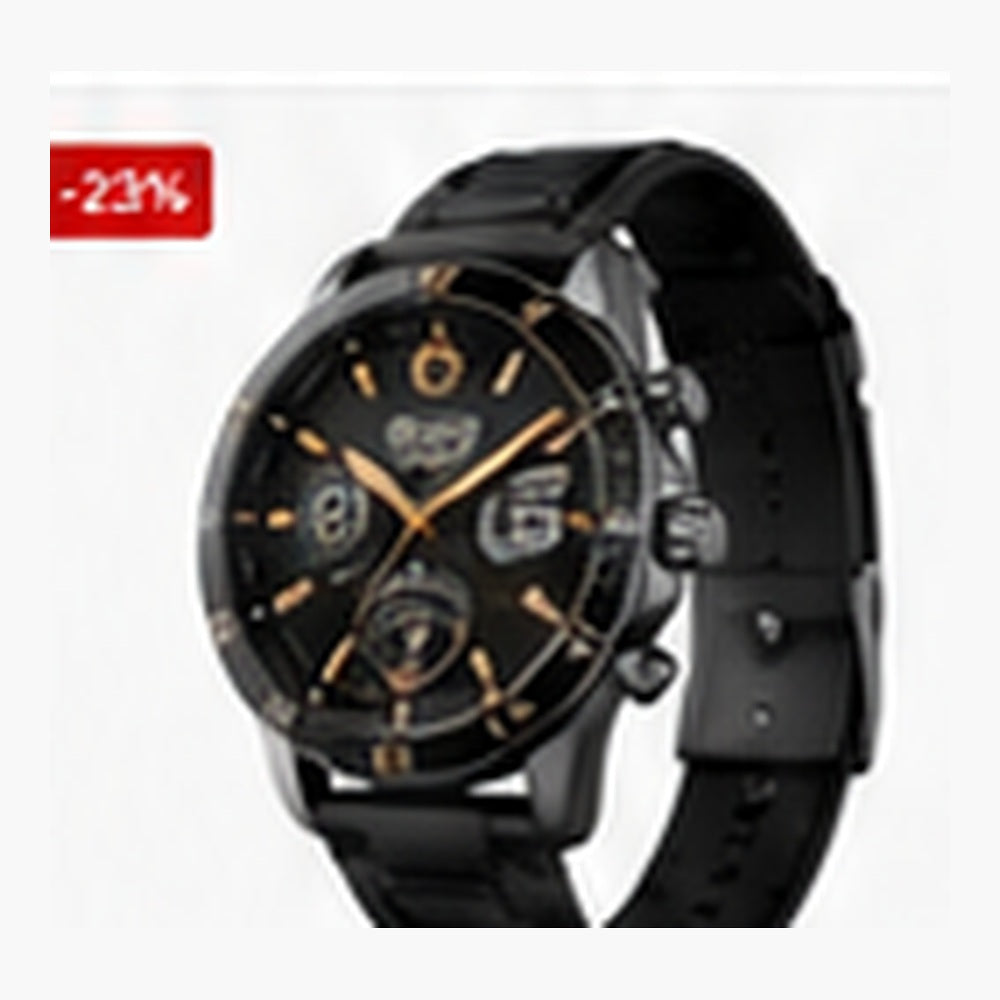 Luxury black and gold chronograph watch