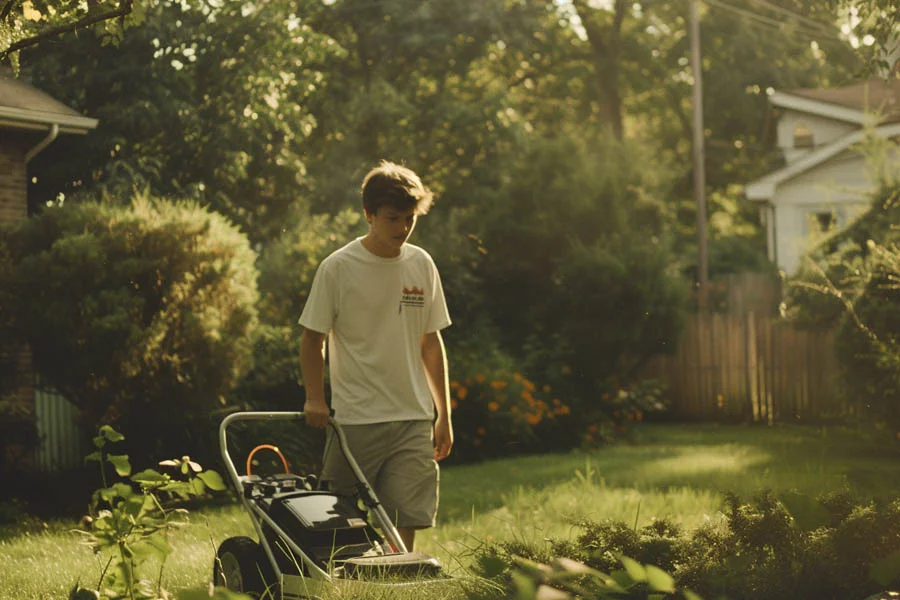 self propelled electric lawnmower