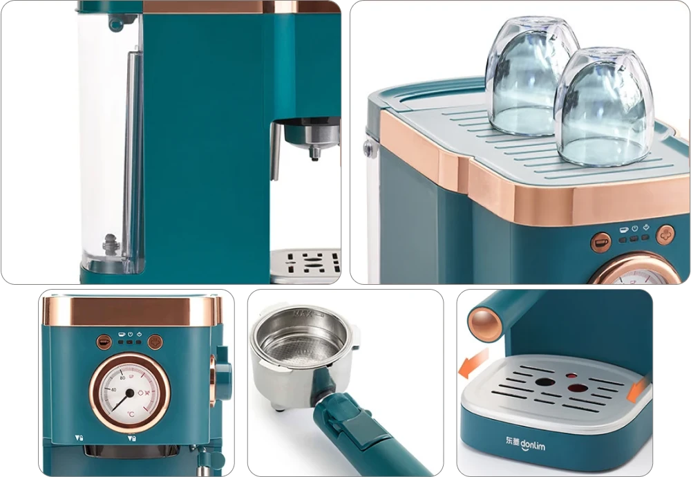 espresso machine with milk steamer and grinder